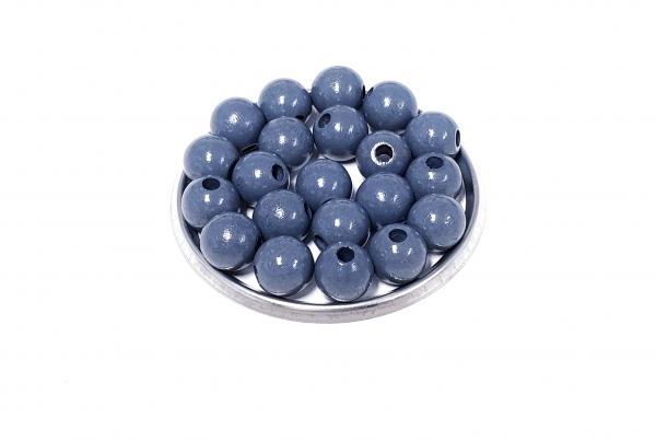 50 Holzperlen 10mm grau